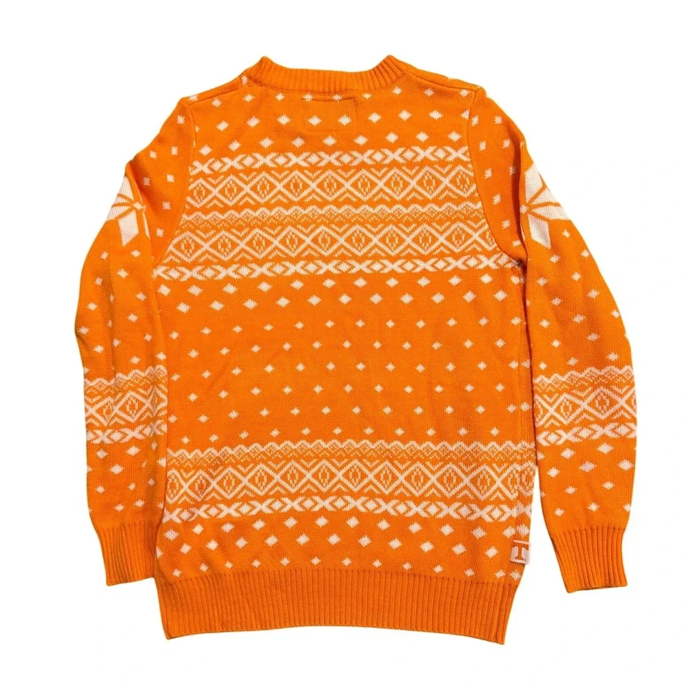 Campus Specialties Tennessee Volunteers NCAA Orange Fair Isle Sweater Mens Small